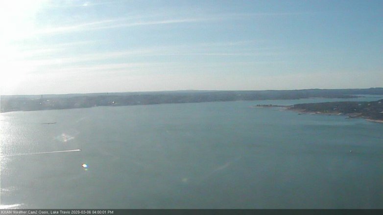 Lake Travis webcam, March 6, 2020 4:00 PM CT