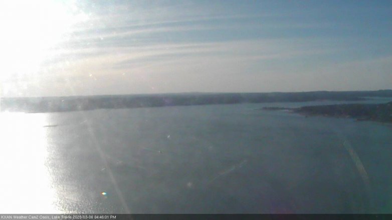 Lake Travis webcam, March 6, 2020 4:45 PM CT