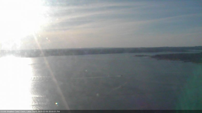 Lake Travis webcam, March 6, 2020 5:00 PM CT