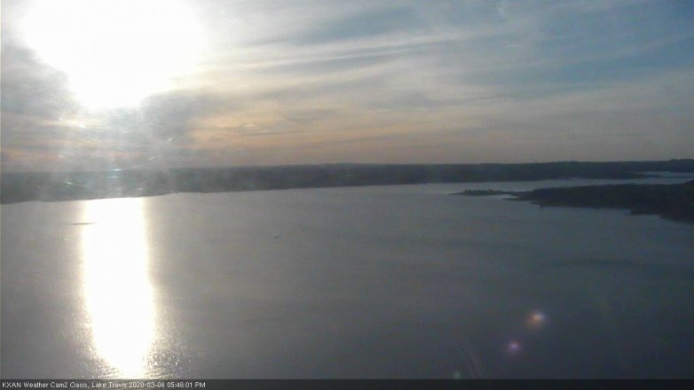 Lake Travis webcam, March 6, 2020 5:45 PM CT