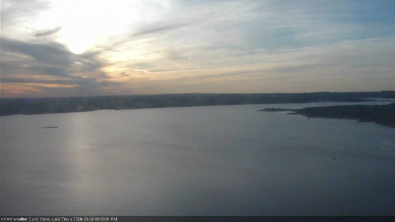 Lake Travis webcam, March 6, 2020 6:00 PM CT