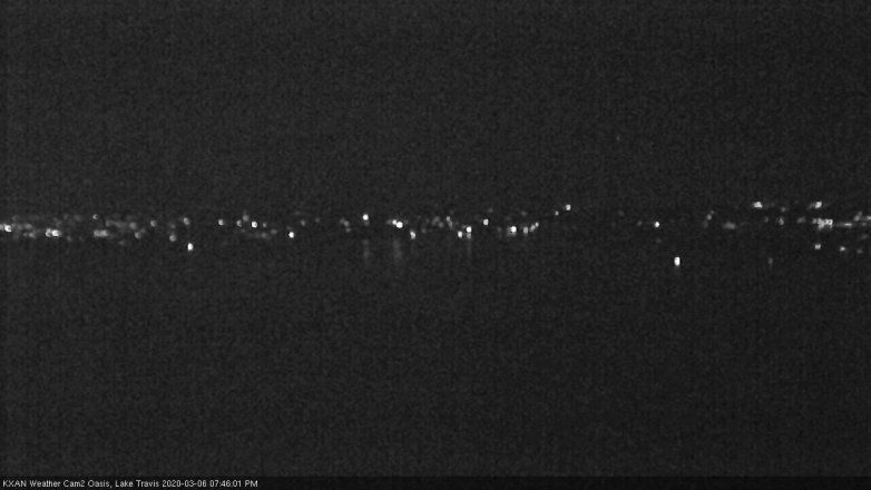 Lake Travis webcam, March 6, 2020 7:45 PM CT