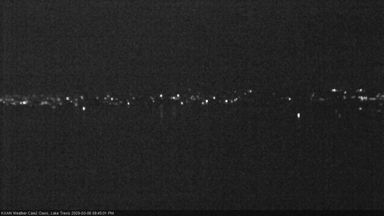 Lake Travis webcam, March 6, 2020 8:45 PM CT