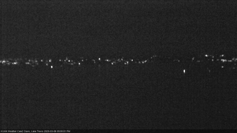 Lake Travis webcam, March 6, 2020 9:00 PM CT