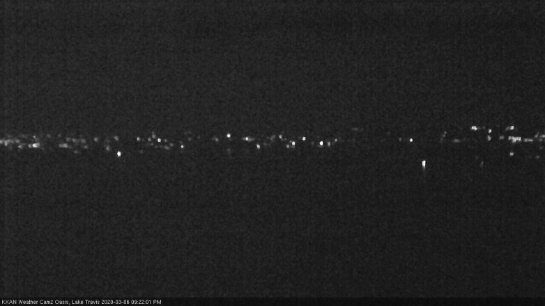 Lake Travis webcam, March 6, 2020 9:25 PM CT