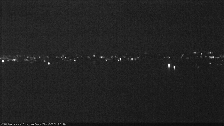 Lake Travis webcam, March 6, 2020 9:45 PM CT