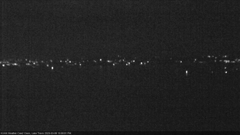 Lake Travis webcam, March 6, 2020 10:00 PM CT