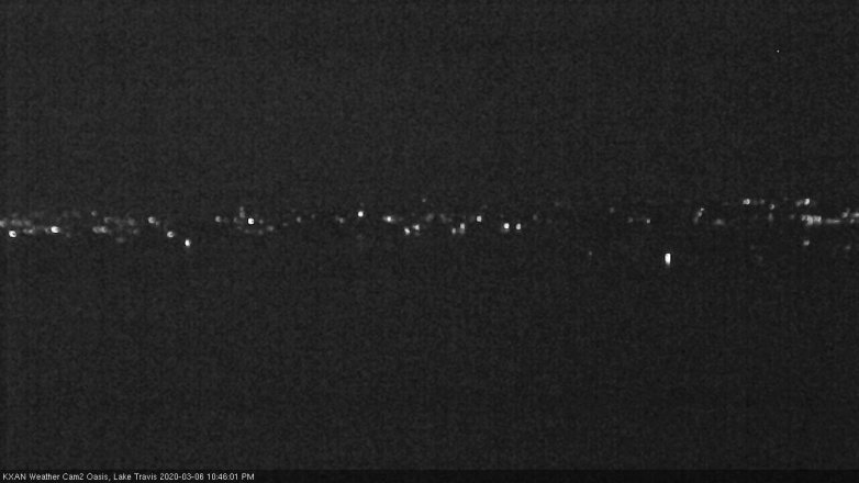 Lake Travis webcam, March 6, 2020 10:45 PM CT