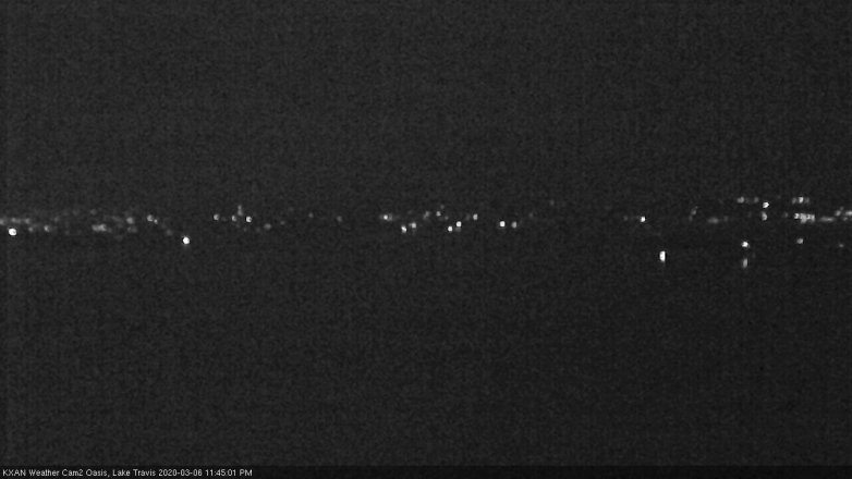 Lake Travis webcam, March 6, 2020 11:45 PM CT