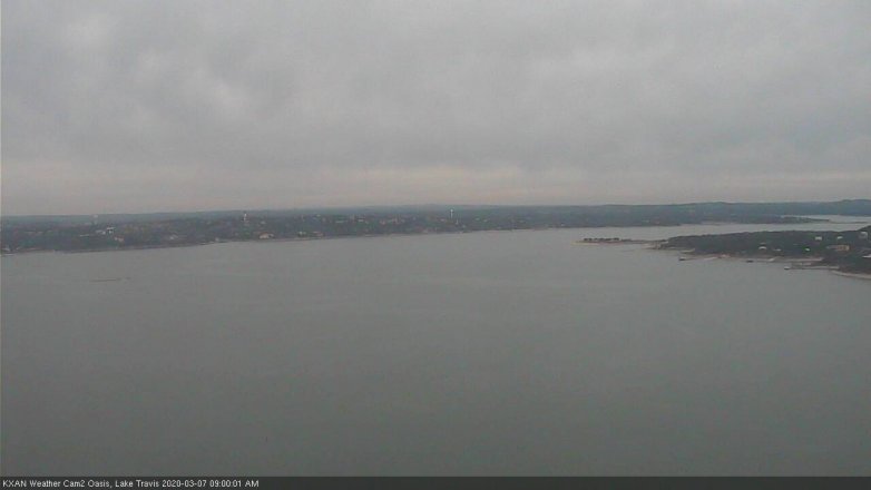 Lake Travis webcam, March 7, 2020 9:00 AM CT