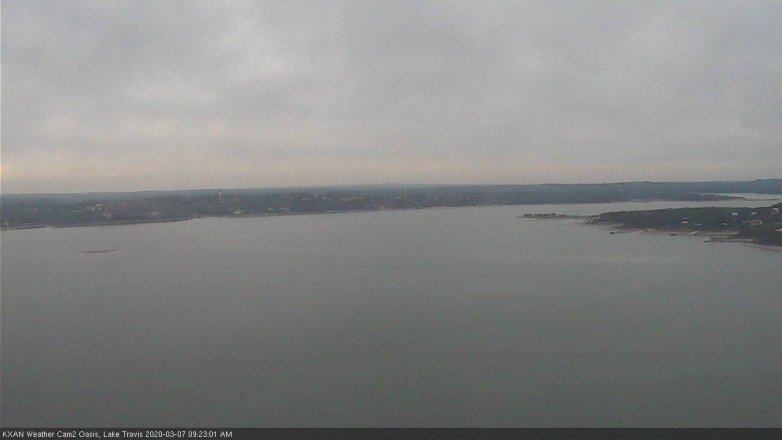 Lake Travis webcam, March 7, 2020 9:25 AM CT