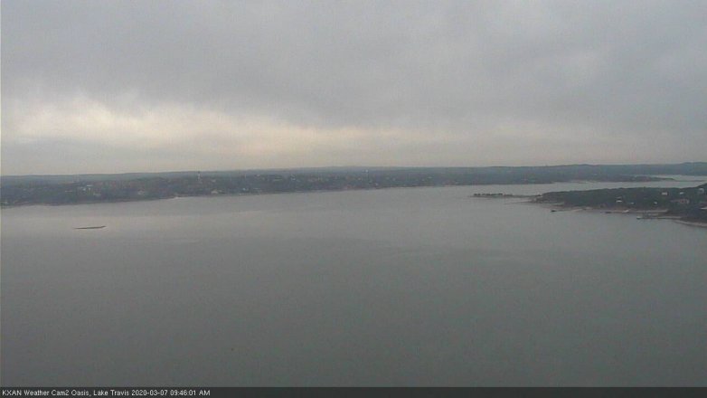 Lake Travis webcam, March 7, 2020 9:45 AM CT