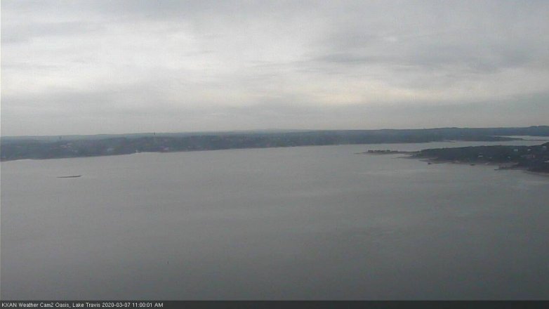 Lake Travis webcam, March 7, 2020 11:00 AM CT