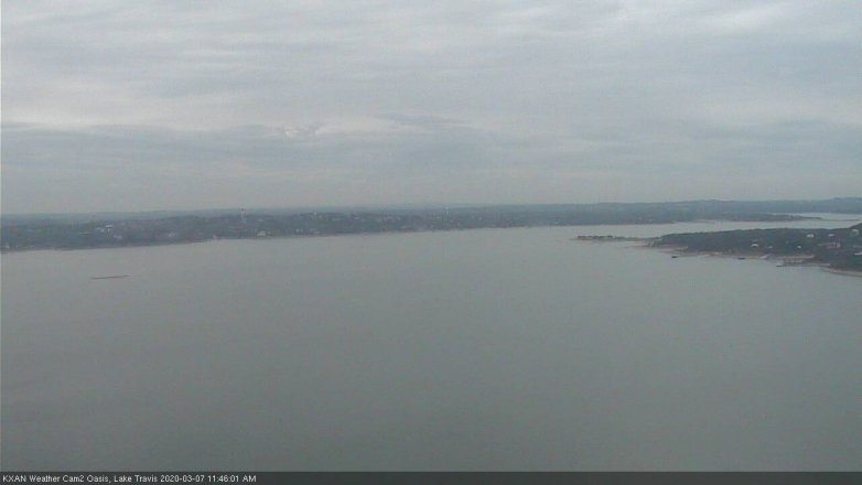 Lake Travis webcam, March 7, 2020 11:45 AM CT