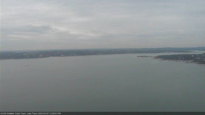 Lake Travis webcam, March 7, 2020 12:00 PM CT