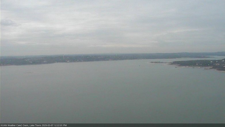 Lake Travis webcam, March 7, 2020 12:25 PM CT
