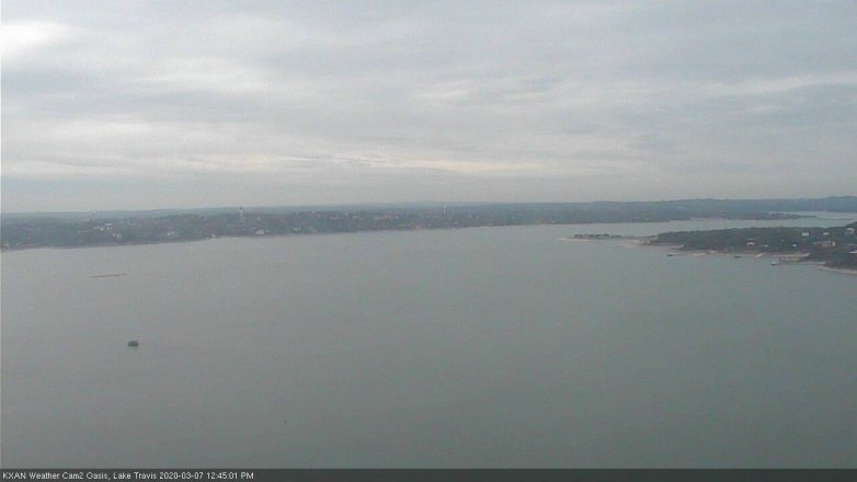 Lake Travis webcam, March 7, 2020 12:45 PM CT