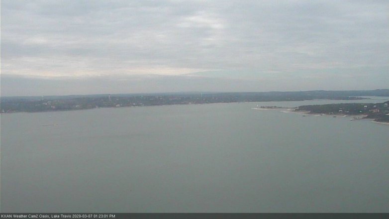 Lake Travis webcam, March 7, 2020 1:25 PM CT