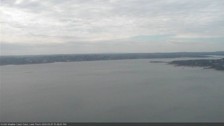 Lake Travis webcam, March 7, 2020 1:45 PM CT