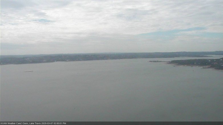 Lake Travis webcam, March 7, 2020 2:00 PM CT