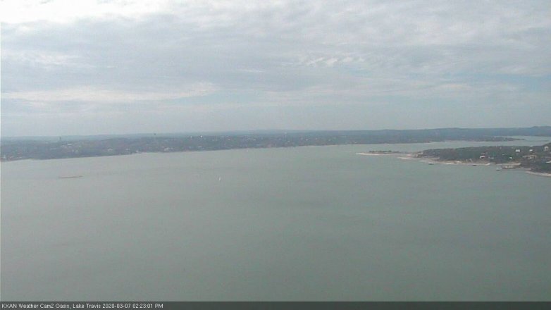 Lake Travis webcam, March 7, 2020 2:25 PM CT