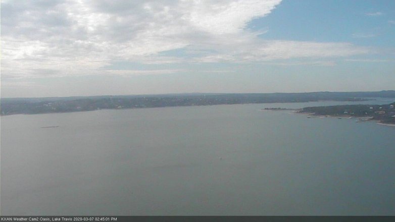 Lake Travis webcam, March 7, 2020 2:45 PM CT