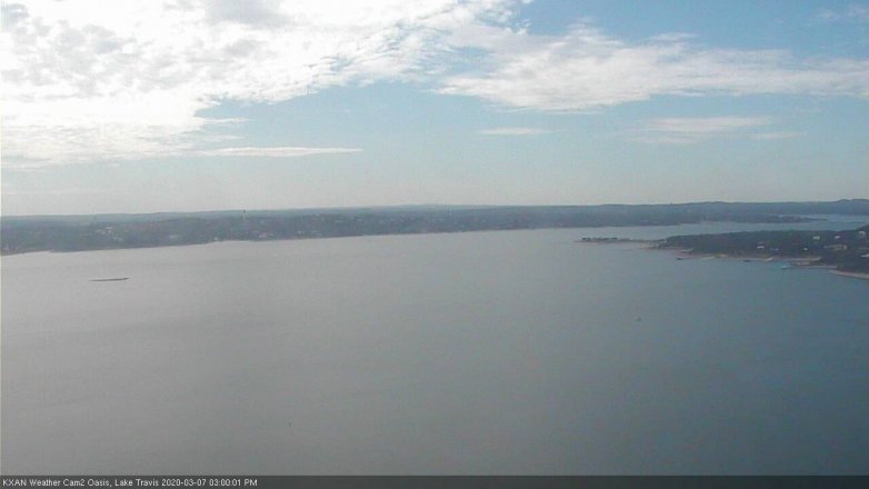 Lake Travis webcam, March 7, 2020 3:00 PM CT