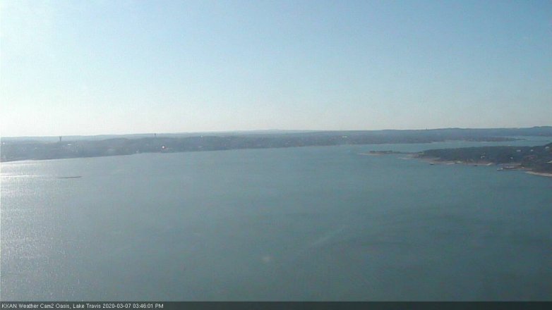 Lake Travis webcam, March 7, 2020 3:45 PM CT