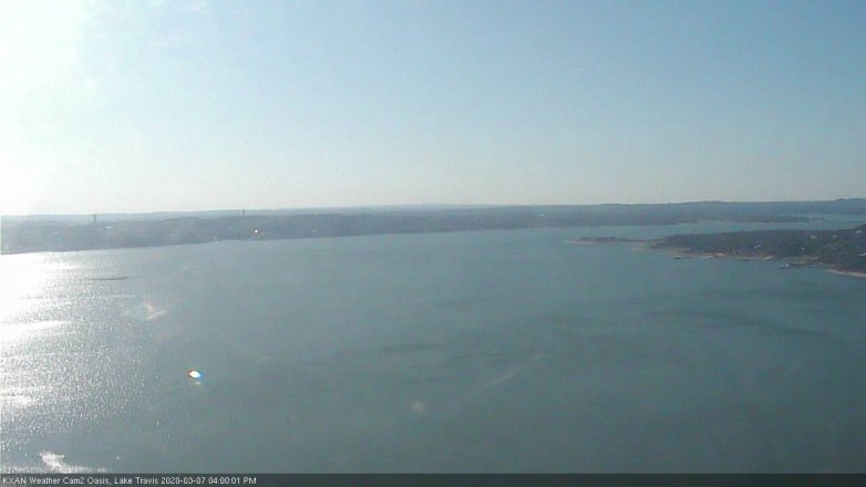 Lake Travis webcam, March 7, 2020 4:00 PM CT