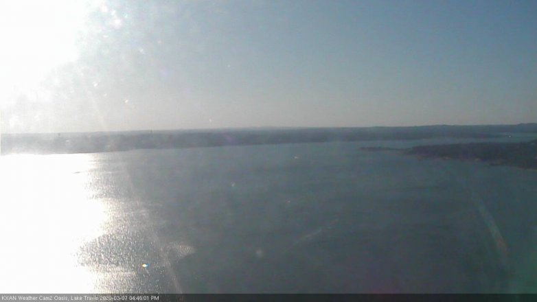 Lake Travis webcam, March 7, 2020 4:45 PM CT