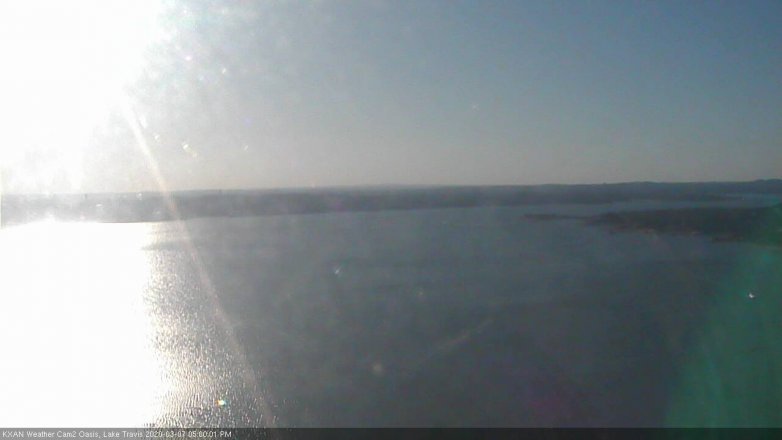 Lake Travis webcam, March 7, 2020 5:00 PM CT