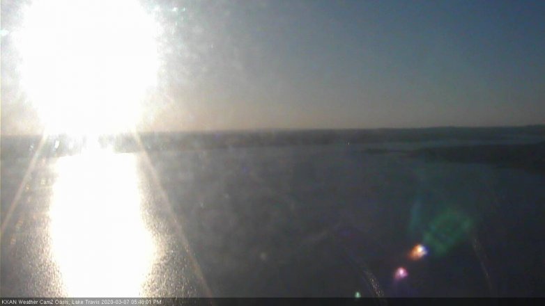 Lake Travis webcam, March 7, 2020 5:45 PM CT