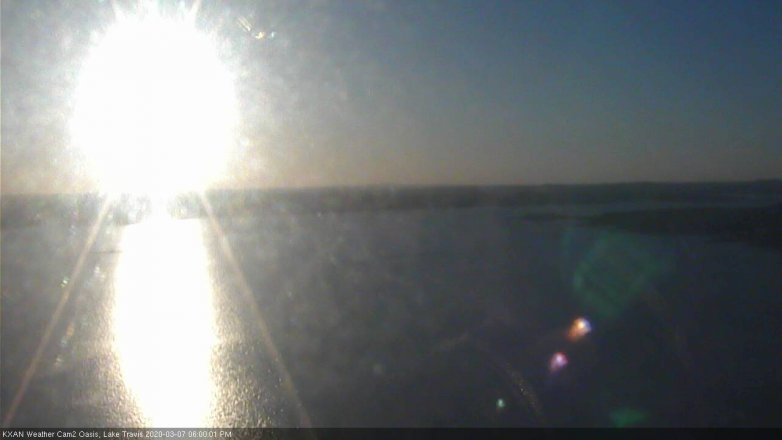 Lake Travis webcam, March 7, 2020 6:00 PM CT