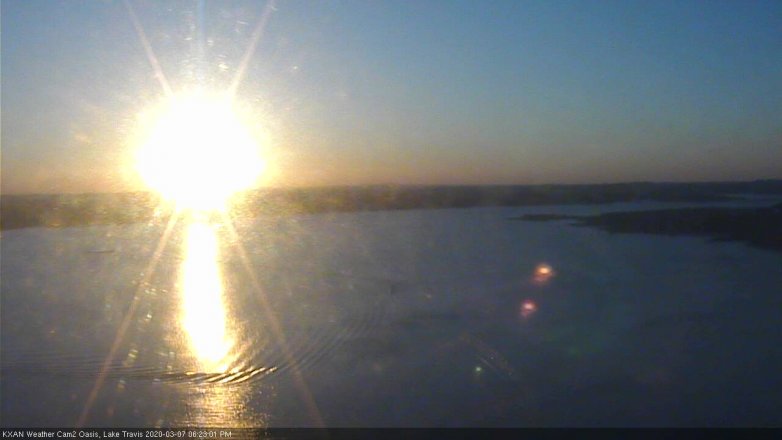 Lake Travis webcam, March 7, 2020 6:25 PM CT