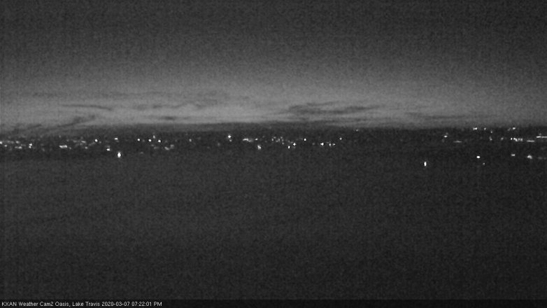 Lake Travis webcam, March 7, 2020 7:25 PM CT