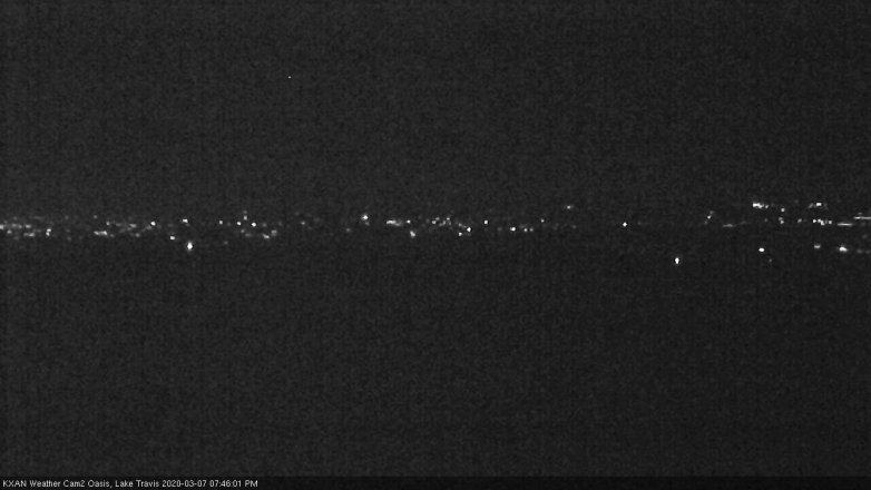 Lake Travis webcam, March 7, 2020 7:45 PM CT
