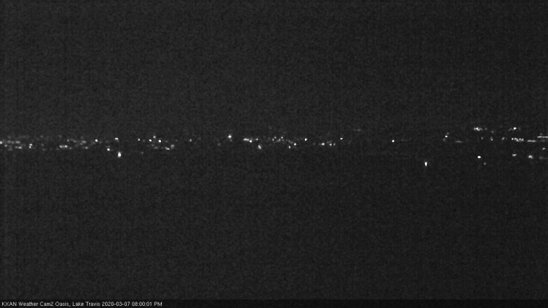 Lake Travis webcam, March 7, 2020 8:00 PM CT