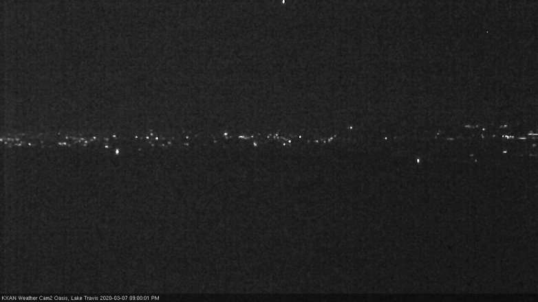 Lake Travis webcam, March 7, 2020 9:00 PM CT