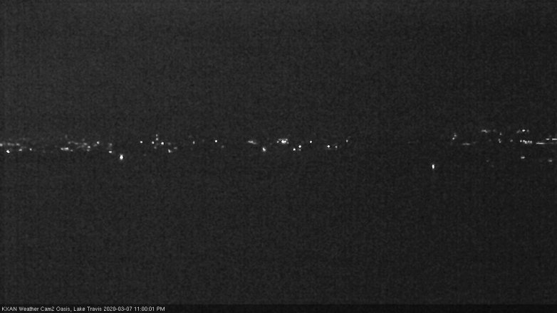 Lake Travis webcam, March 7, 2020 11:00 PM CT
