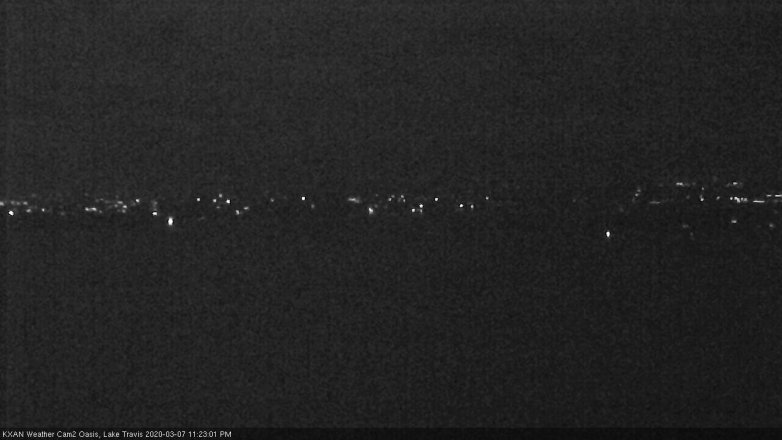 Lake Travis webcam, March 7, 2020 11:25 PM CT