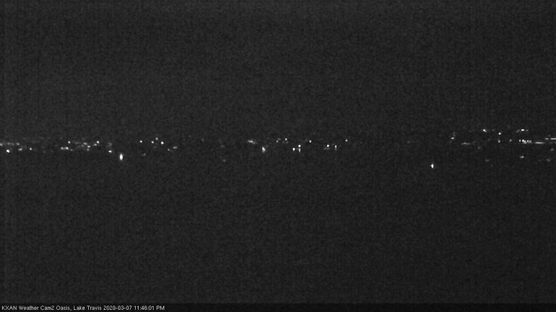 Lake Travis webcam, March 7, 2020 11:45 PM CT