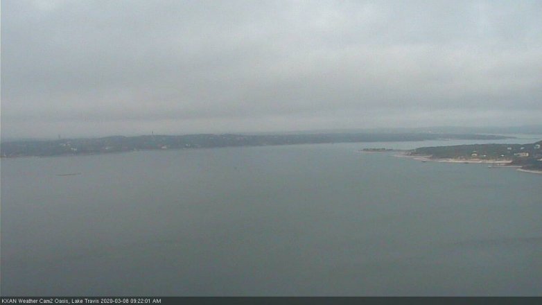 Lake Travis webcam, March 8, 2020 9:25 AM CT