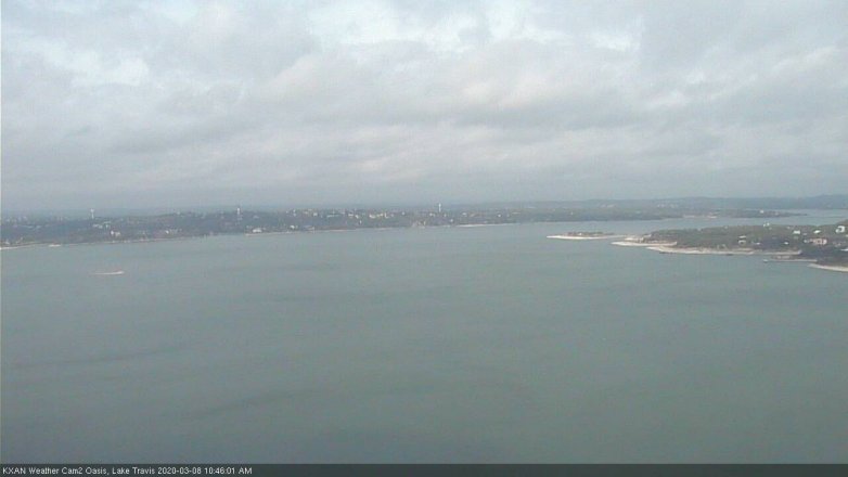 Lake Travis webcam, March 8, 2020 10:45 AM CT