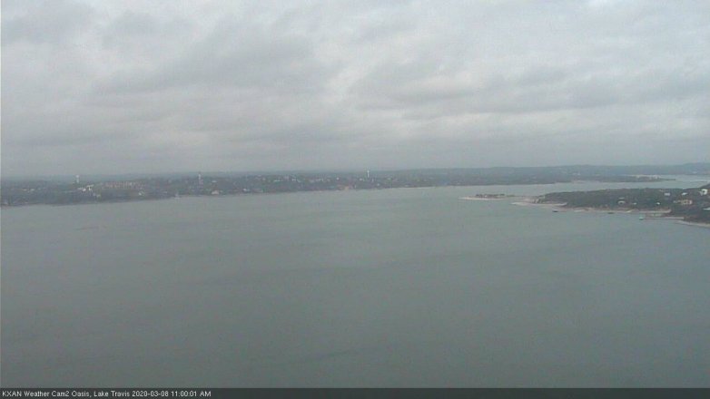 Lake Travis webcam, March 8, 2020 11:00 AM CT