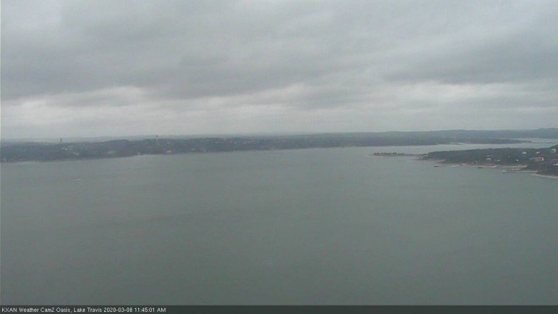 Lake Travis webcam, March 8, 2020 11:45 AM CT