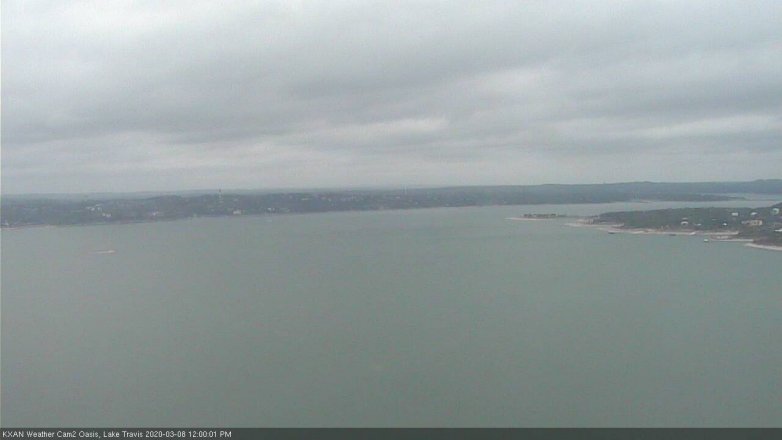 Lake Travis webcam, March 8, 2020 12:00 PM CT