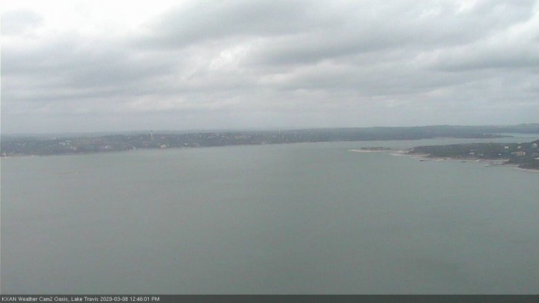 Lake Travis webcam, March 8, 2020 12:45 PM CT