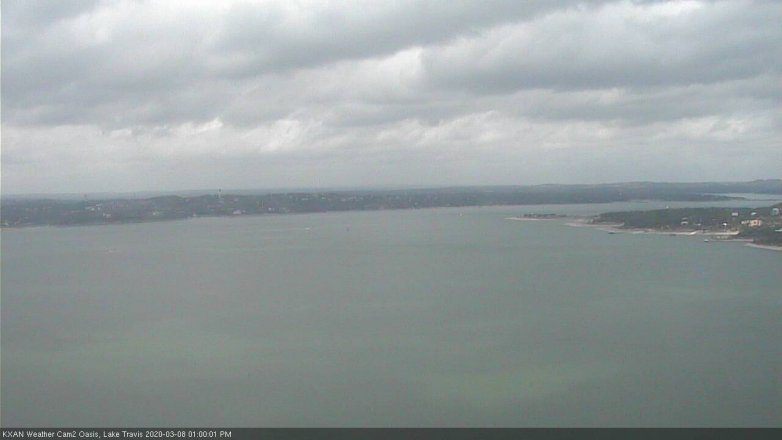 Lake Travis webcam, March 8, 2020 1:00 PM CT