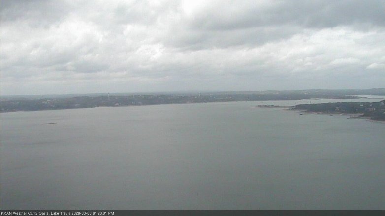 Lake Travis webcam, March 8, 2020 1:25 PM CT