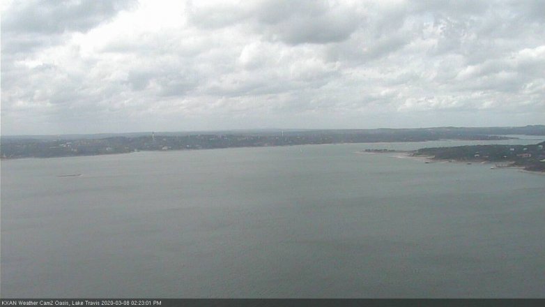 Lake Travis webcam, March 8, 2020 2:25 PM CT